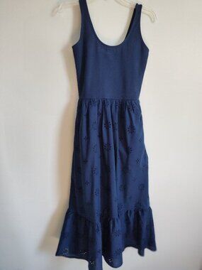 J Crew Factory Eyelet Midi Dress